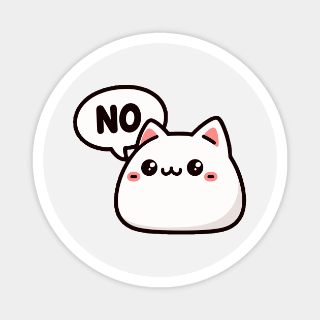 Cute Funny Kitten Saying No Magnet by PhotoSphere